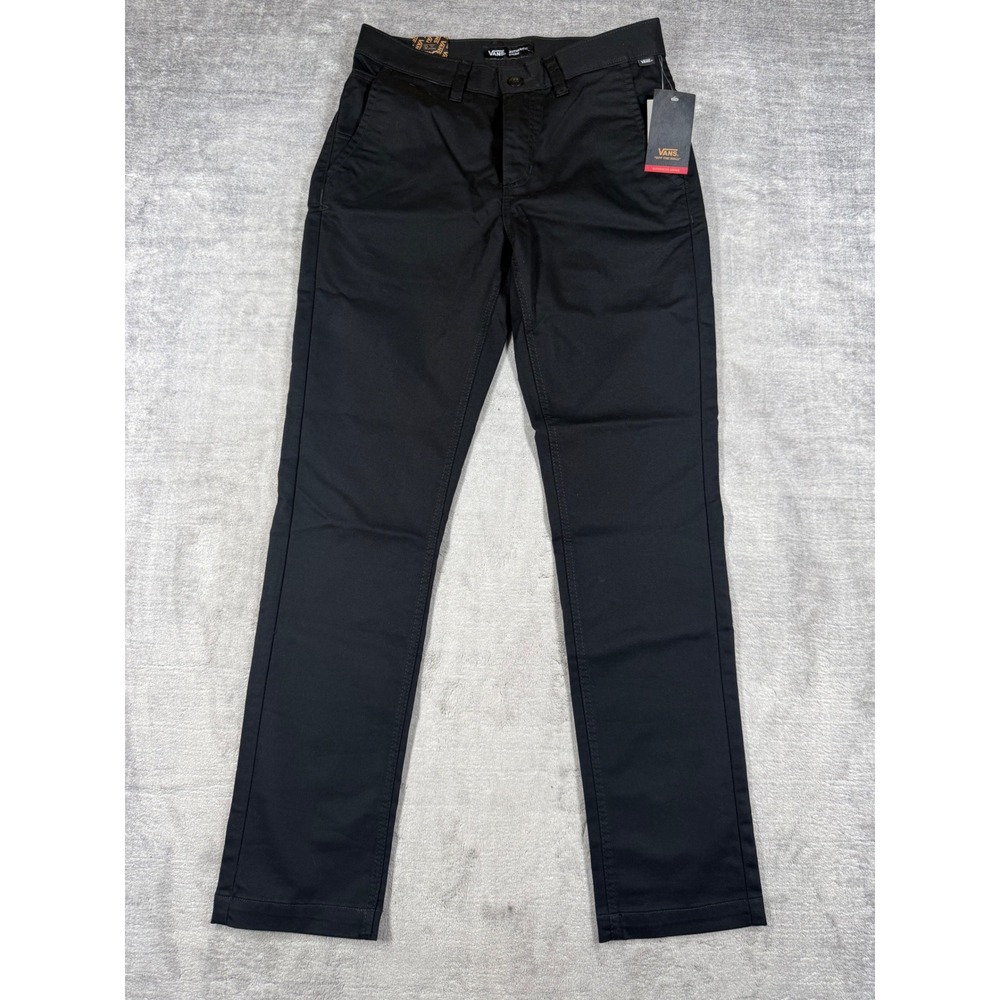 Vans Pants Womens 28 Black Authentic Chino Slim Low Rise VN0A5FJ7BLK Skater New